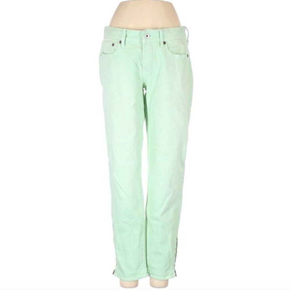 Madewell Mint Green Jeans w/ Zipper Detail Sz. 26